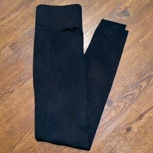 3/$18 Black Fleece Lined Leggings Elastic Waistband Size L/XL